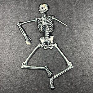 Vintage Halloween 1960’s Beistle 21” Articulated Die Cut Skeleton Decoration